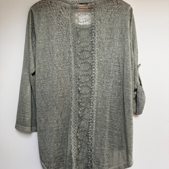 Tempo Paris sweater with sheer lace panel and camisole - Picture 2 of 10